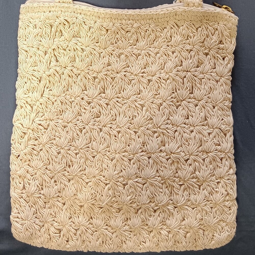 Vintage Shoulder Woven Bag Purse Lined Cottagecore Cottage Core Tote Festival